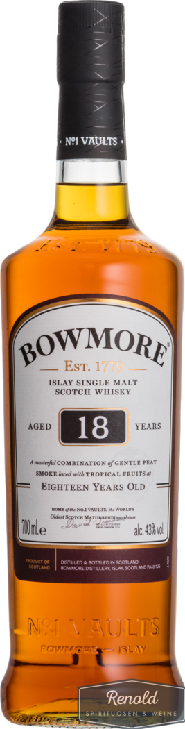 Bowmore Single Malt Scotch Whisky 18 Years 70cl 43%vol